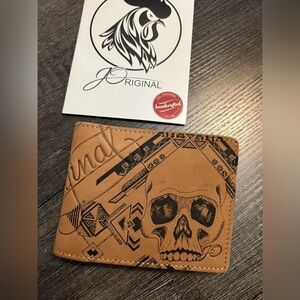 Real leather Skull Design wallet